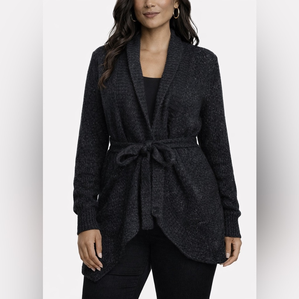 Torrid Black Cardigan with Silver Sparkle. New with tags. Size 0